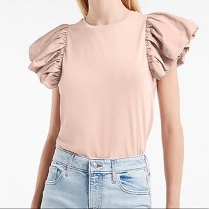 Taffeta Sleeve Top - WHITE